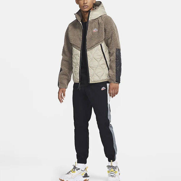 Nike Sportswear Hooded Fleece Jacket Men Brown Camel CU4447-040