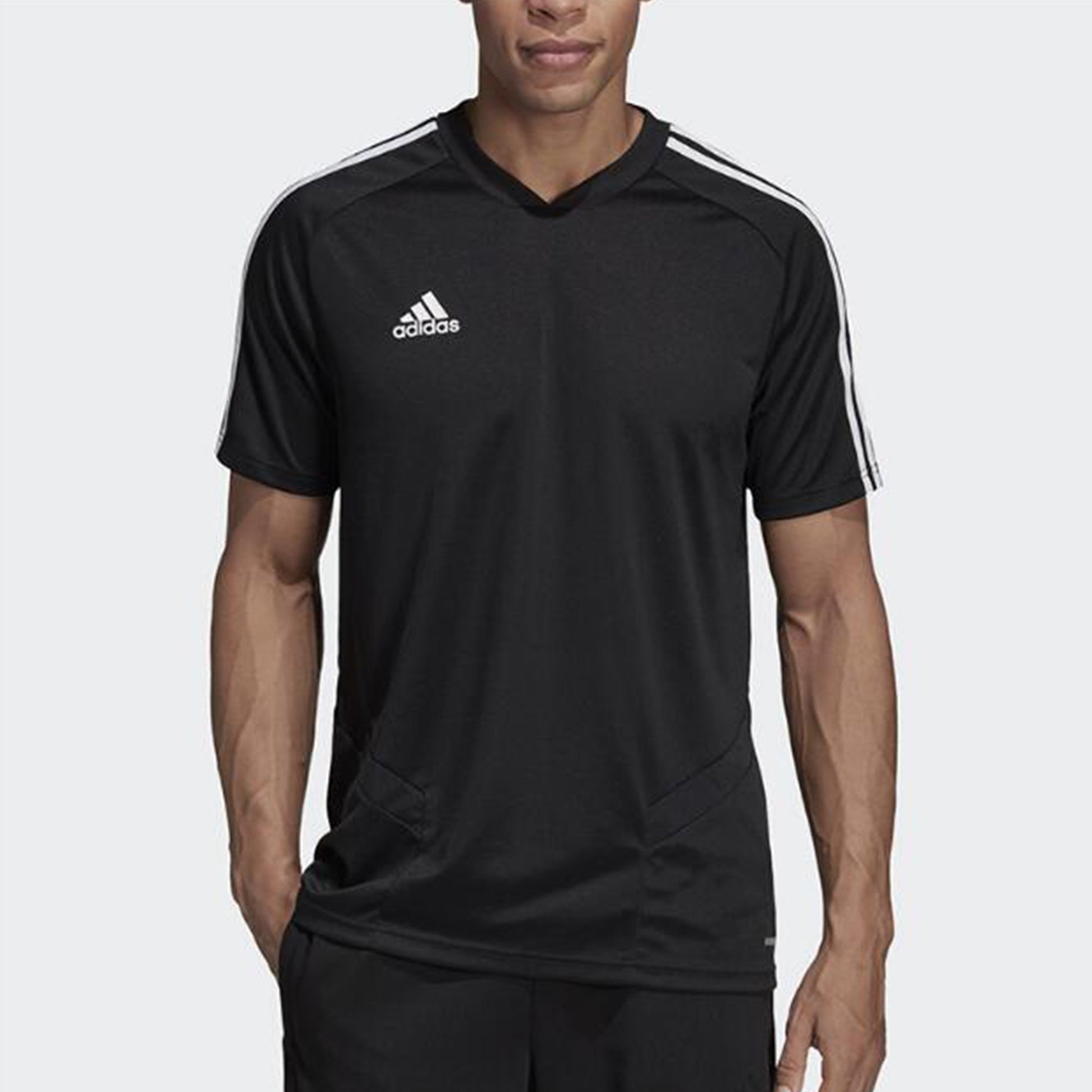 adidas Soccer/Football Sports Training Loose Breathable Short Sleeve Black DT5287