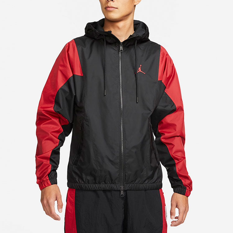 Air Jordan Contrasting Colors Casual Sports Hooded Jacket Black DA9833-010