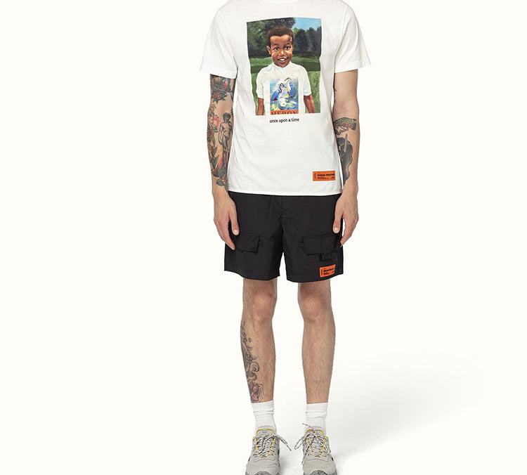 HERON PRESTON Little Boy Printing Short Sleeve White HMAA011S209140190188