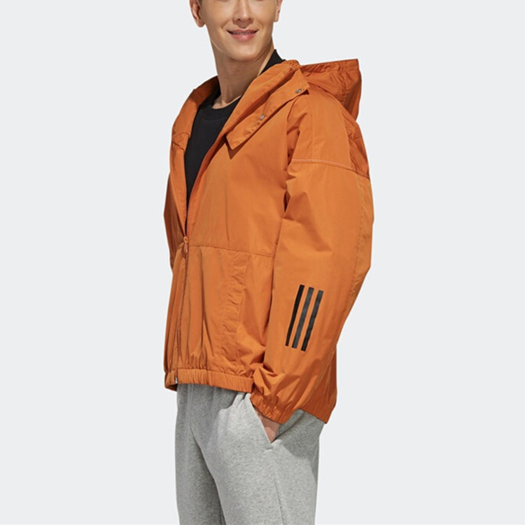 adidas Sports Stylish Training Woven Hooded Jacket Orange ED1929