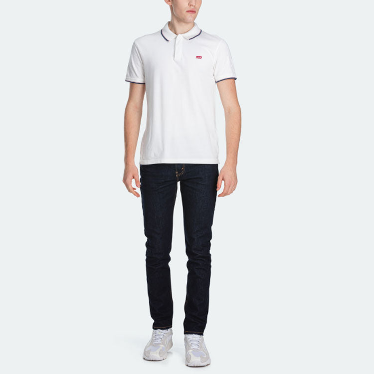 Men's Levis Loose Casual Pure Cotton Short Sleeve White Polo Shirt 85633-0000