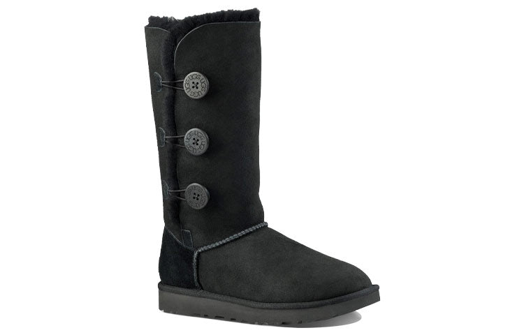 (WMNS) UGG Bailey Button Triplet II Boot High Top Black 1016227-BLK