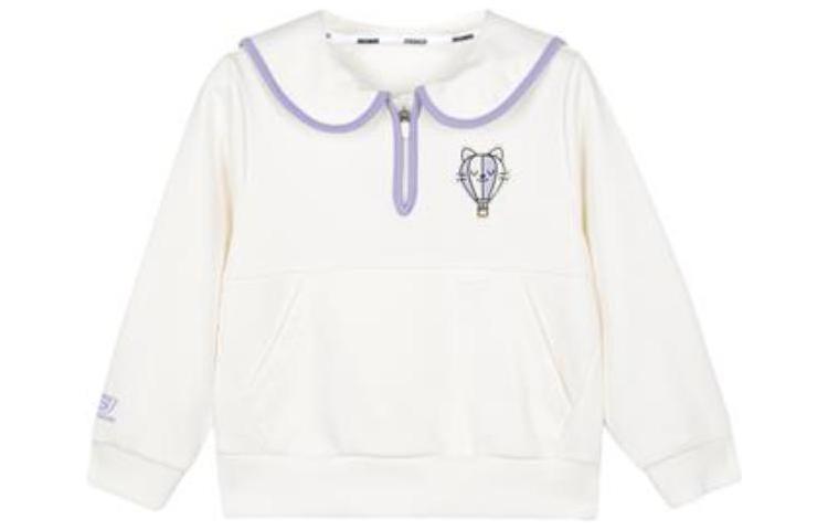 (GS) Skechers Letter Printed Sweatshirt and Long Pants Set 'White Purple' L123G026