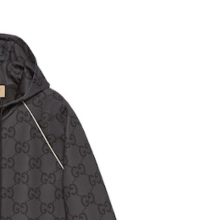 Gucci Jumbo GG Zip Jacket With Web 'Grey Dark Grey' 771619-XJF52-1155