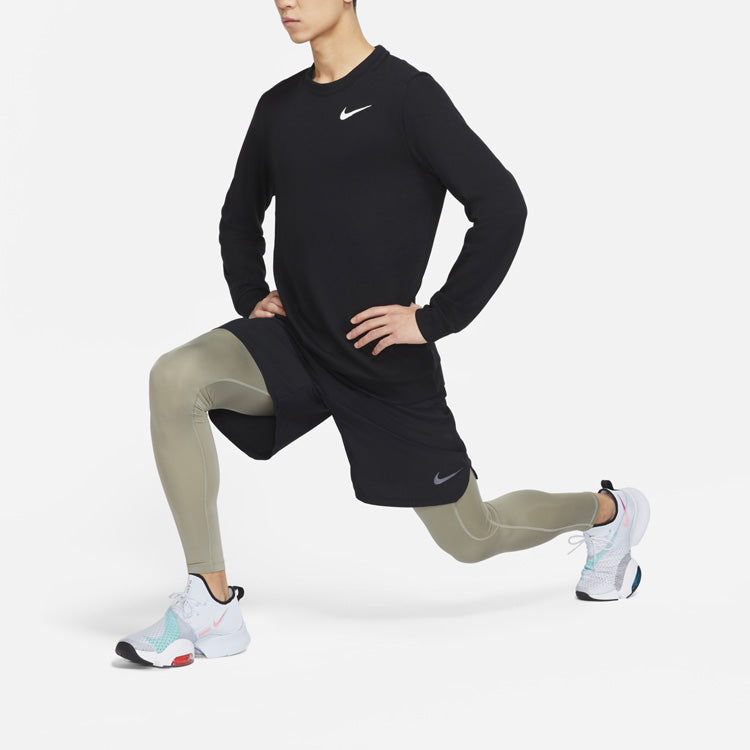 Nike Dri-FIT Knit Quick Dry Training Casual Sports Round Neck Black DJ4143-010