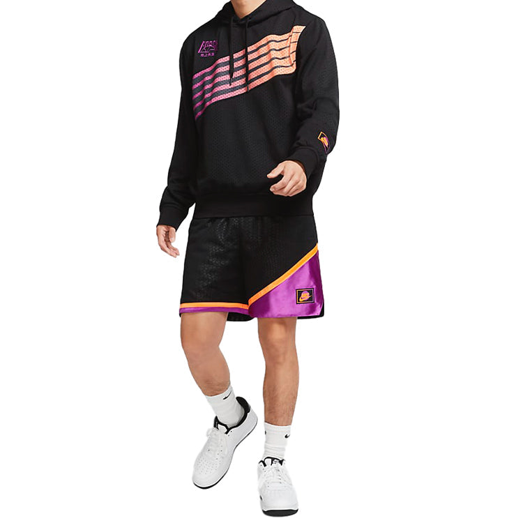 Nike KMA Mesh Quick Dry Contrasting Colors Basketball Shorts Black Purple CK6392-010