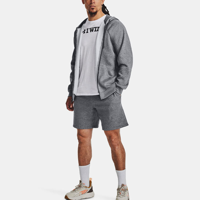 Under Armour Rival Fleece Wordmark Shorts 'Grey' 1379869-012