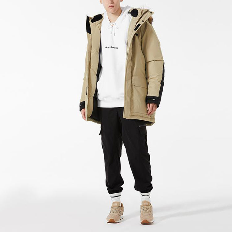 New Balance Lifestyle Down Puffer Jacket Asia Sizing 'Beige Black' NP943021-BEI