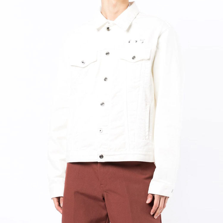Off-White SS22 Denim Jacket Ordinary Version White OMYE079C99DEN0020110