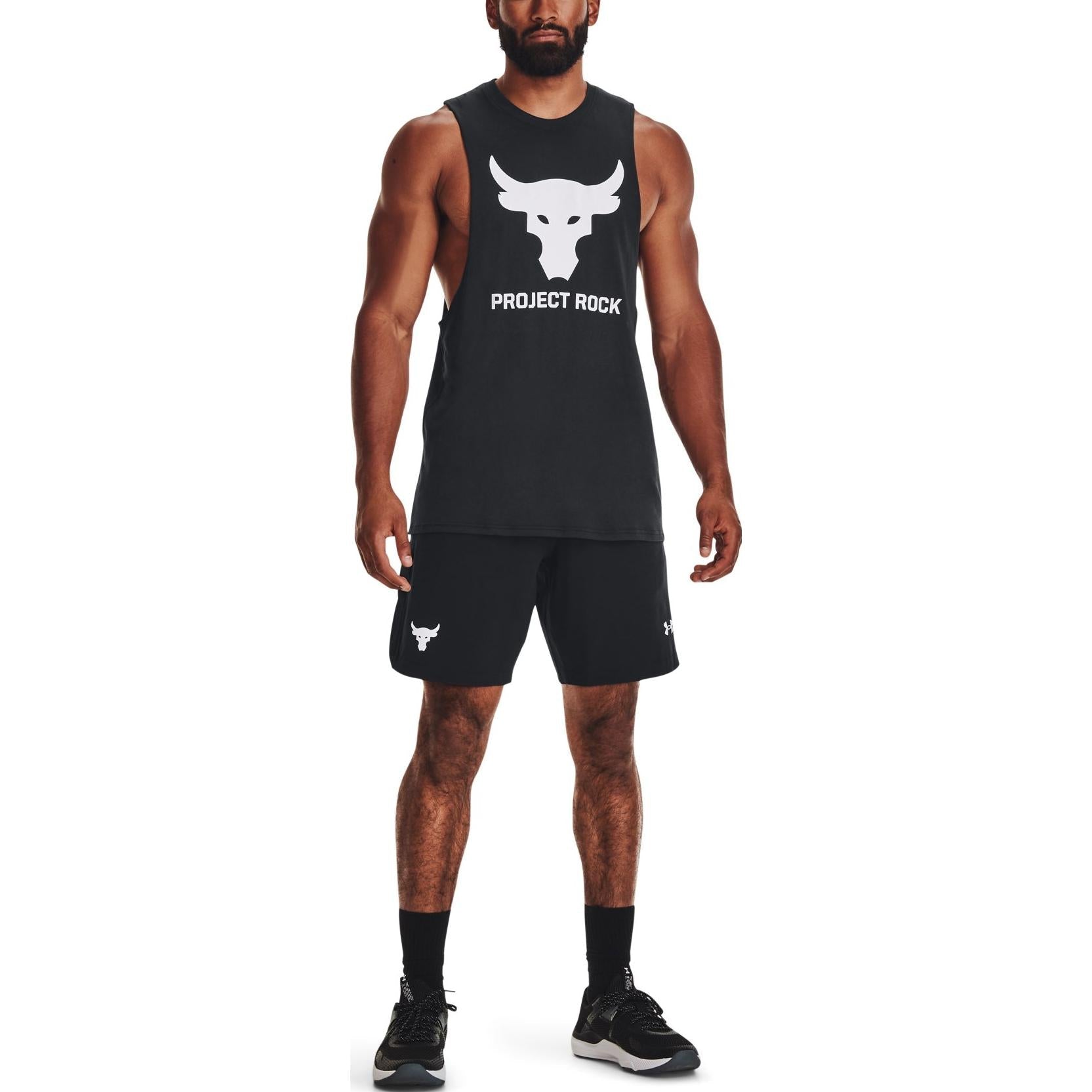 Under Armour Project Rock Snap Training Shorts Asia Sizing 'Black White' 1361616-002