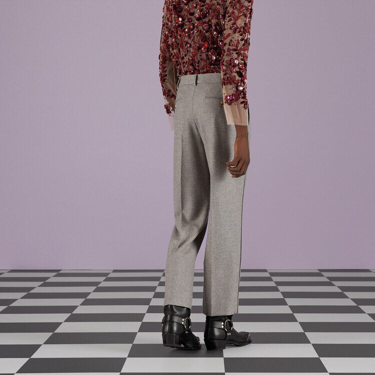 Gucci Light Cashmere Tailored Pant 'Pale Grey' 727451-ZALUD-1099