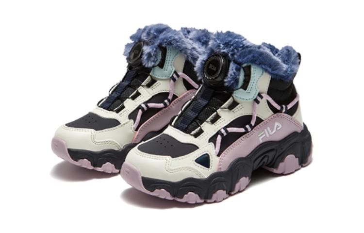 (GS) FILA High Top Shoes 'Black White Pink' K14B342905PNF