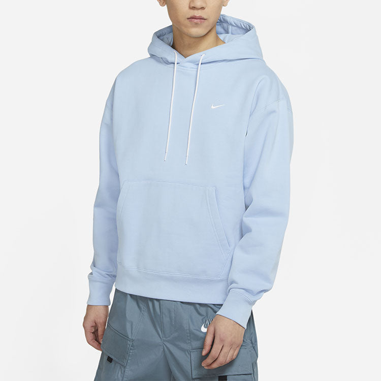 Men's Nike Logo Embroidered Solid Color Fleece Lined Blue DA0316-436