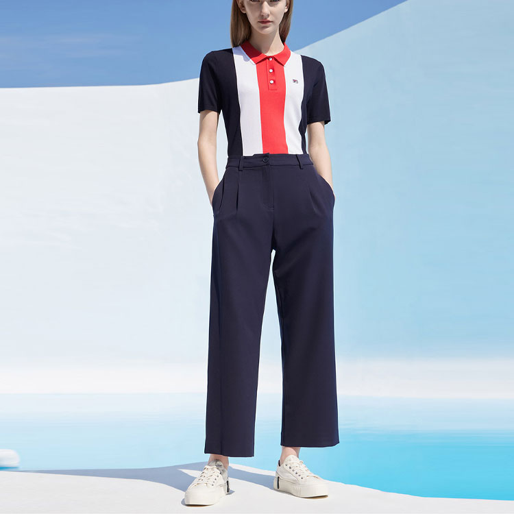 (WMNS) FILA Straight Slim Fit Casual Business Pants Blue F11W122802F-NV