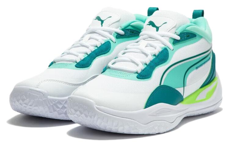 PUMA Playmaker Pro Mid 'White Teal' 377572-15
