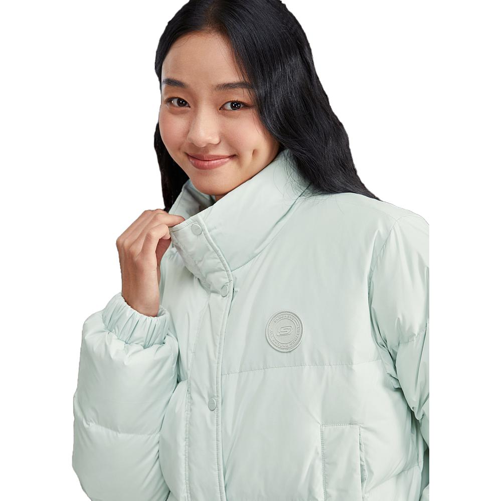 (WMNS) Skechers Lightweight Casual Down Jacket 'Green' L423W092-03PB