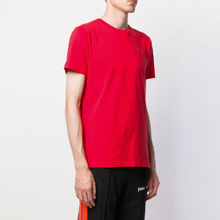 Off-White Back logo Short Sleeve Mens Logo Normal Fit OMAA027E191850032091