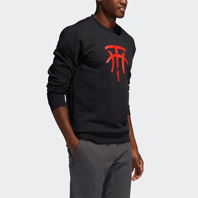 adidas Tmac Logo Crew Logo Printing Casual Round Neck Pullover Sports Black FM4754