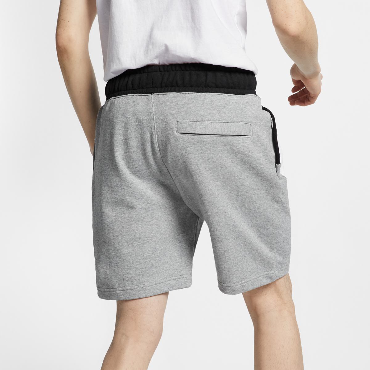 NikeSak As M Nsw Hbr Colorblock Large Logo Splicing Elastic Waistband Sports Shorts Gray AR3162-091