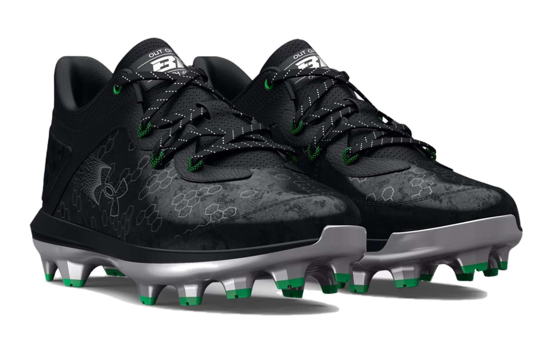(GS) Under Armour Harper 8 TPU 'Black Green' 3026595-001