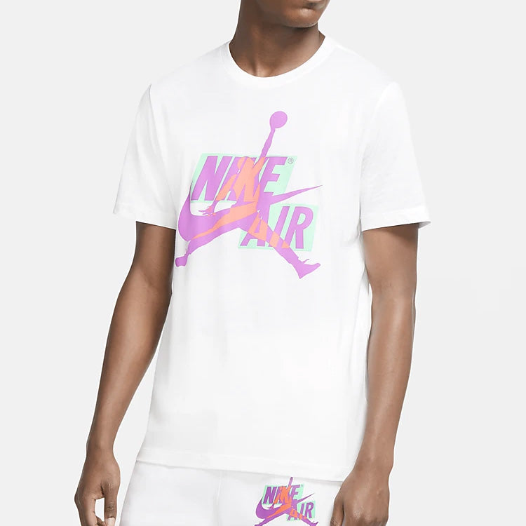 Air Jordan Jumpman Classics HBR Round Neck Short Sleeve White CU9571-101