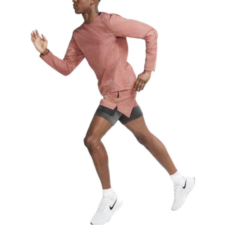 Men's Nike Quick Dry Breathable 3 In 1 Running Shorts Pink CU5557-652