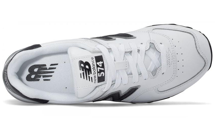 (WMNS) New Balance 574 Leather 'Black White' WL574LEC