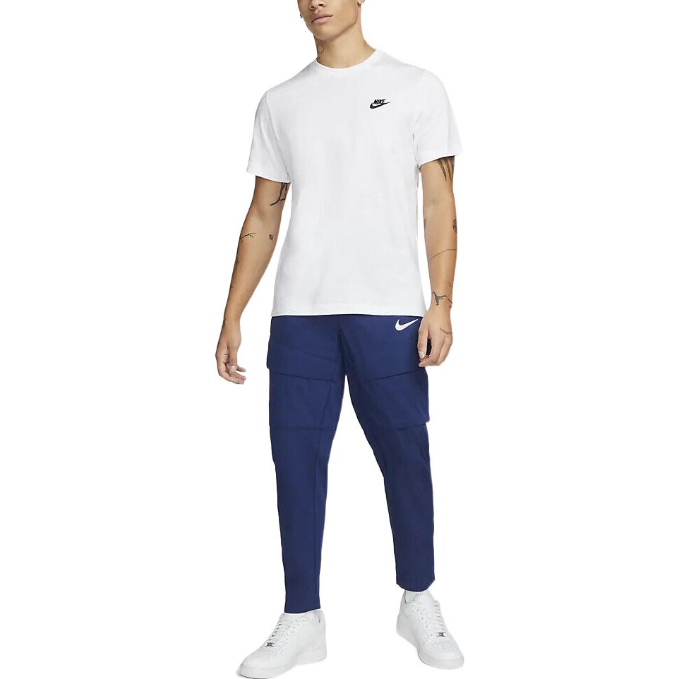 Men's Nike Printing Brand Logo Solid Color Straight-Leg Casual Pants/Trousers Blue DO4886-492
