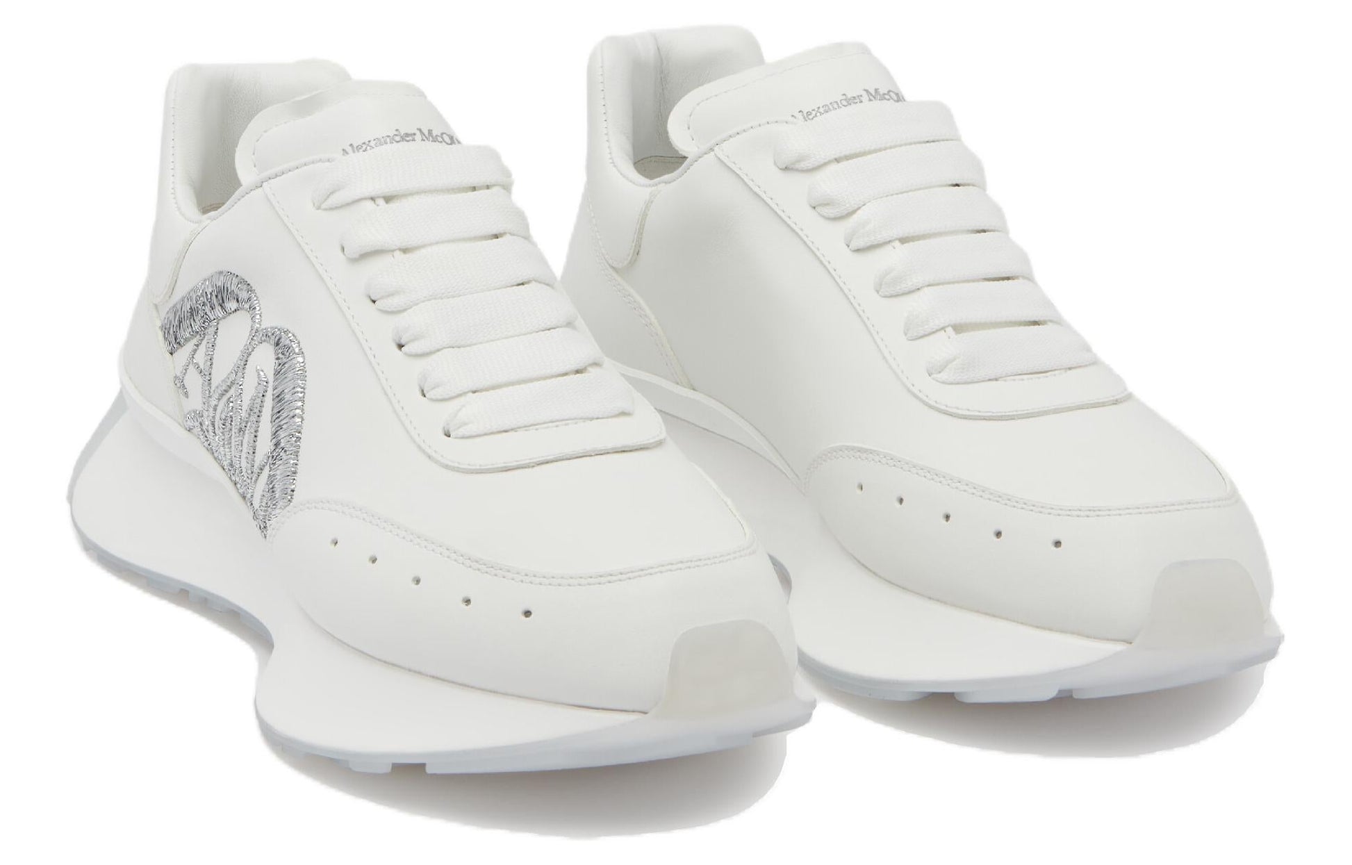 (WMNS) Alexander McQueen Sprint Runner 'White Silver' 781502WIDNH9071