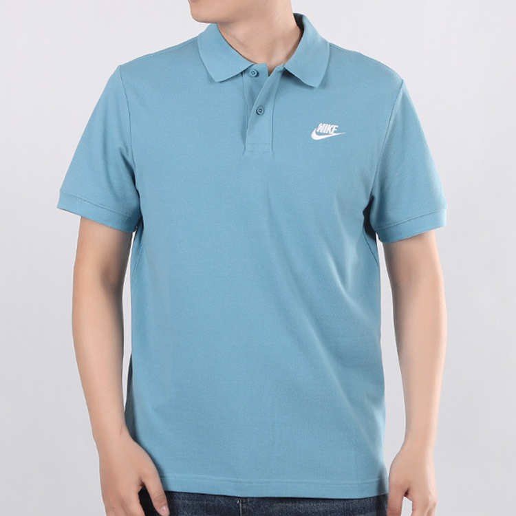 Nike Sportswear lapel Short Sleeve Polo Shirt Blue CJ4457-424