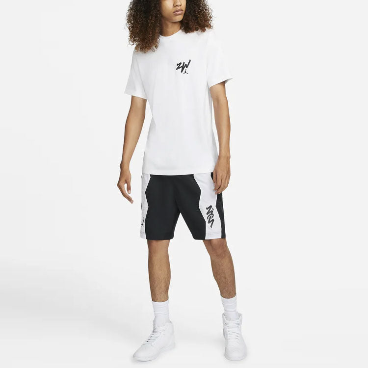 Men's Nike Zion Alphabet Casual Sports Short Sleeve White T-Shirt DM4032-101
