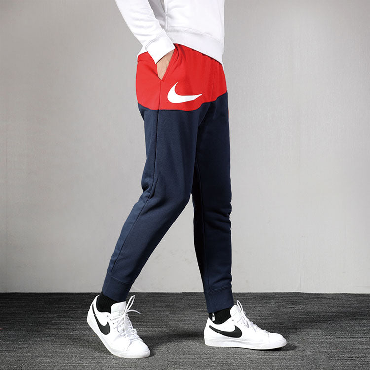 Nike Logo Knit Splicing Athleisure Casual Sports Pants Red/Black BV5298-658