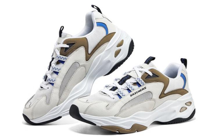 Skechers D'LITES 4.0 'White Brown Blue' 894194-WBRN