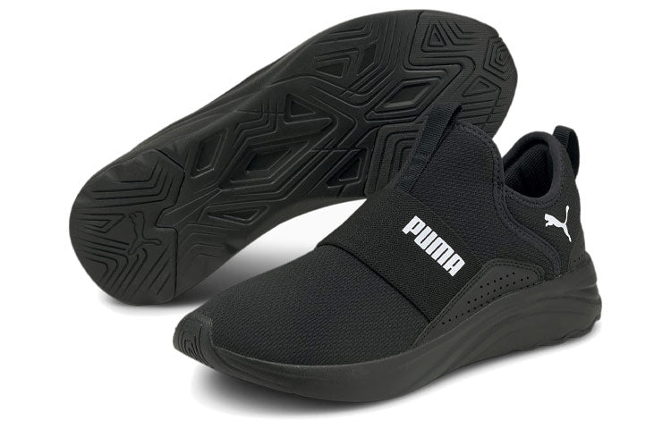 (WMNS) PUMA Softride Sophia Slip-On 'Black White' 195161-01