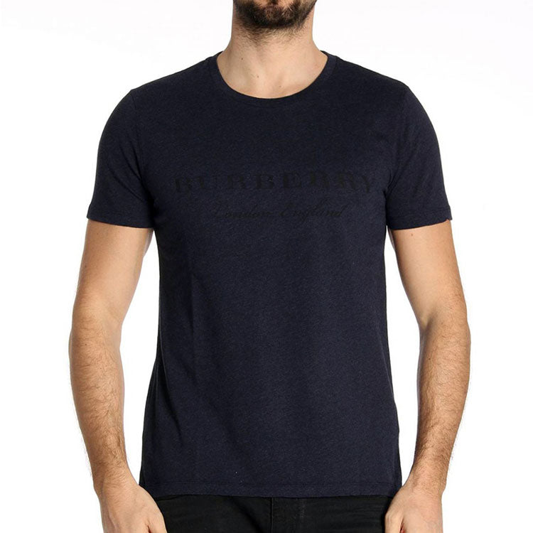 Men's Burberry Pullover Round Neck Short Sleeve Navy Blue 40561291