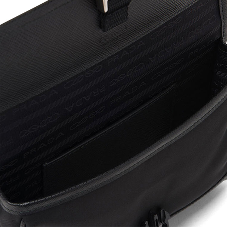 PRADA Saffiano logo-plaque smartphone holder 'Black' 2ZH108-2BBD-F0002