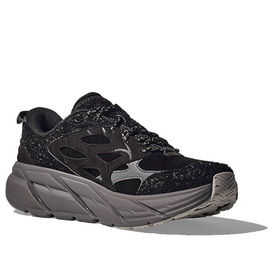 HOKA ONE ONE Clifton L 'Elite Terrain System Black Satellite Grey' 1150910-BCKST