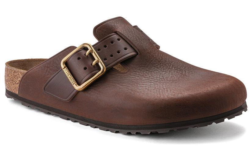 Birkenstock Boston Bold Natural Leather 'Roast' 1022589