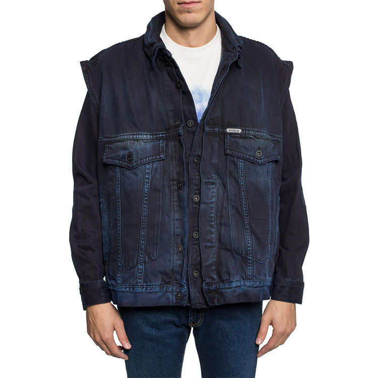 Off-White Logo Printing Denim Jacket Version Blue OMYE013F181660058588