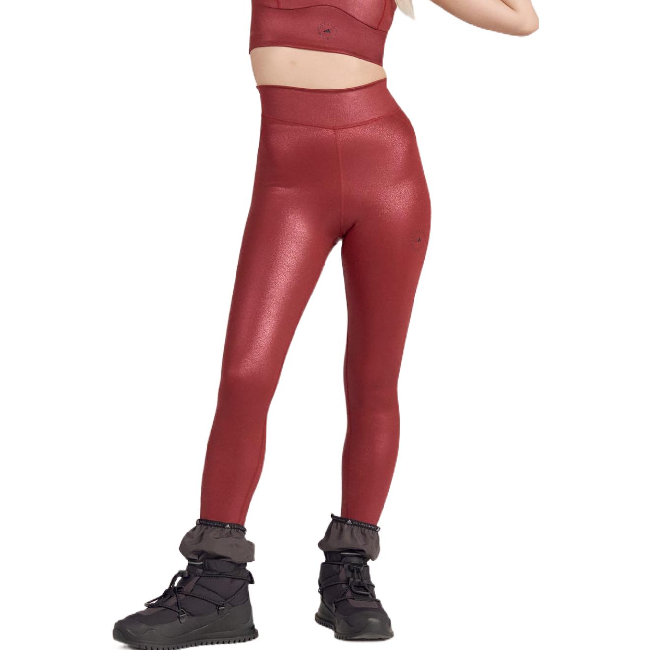 (WMNS) adidas by Stella McCartney Shiny Training Leggings Asia Sizing 'Red' HG6878