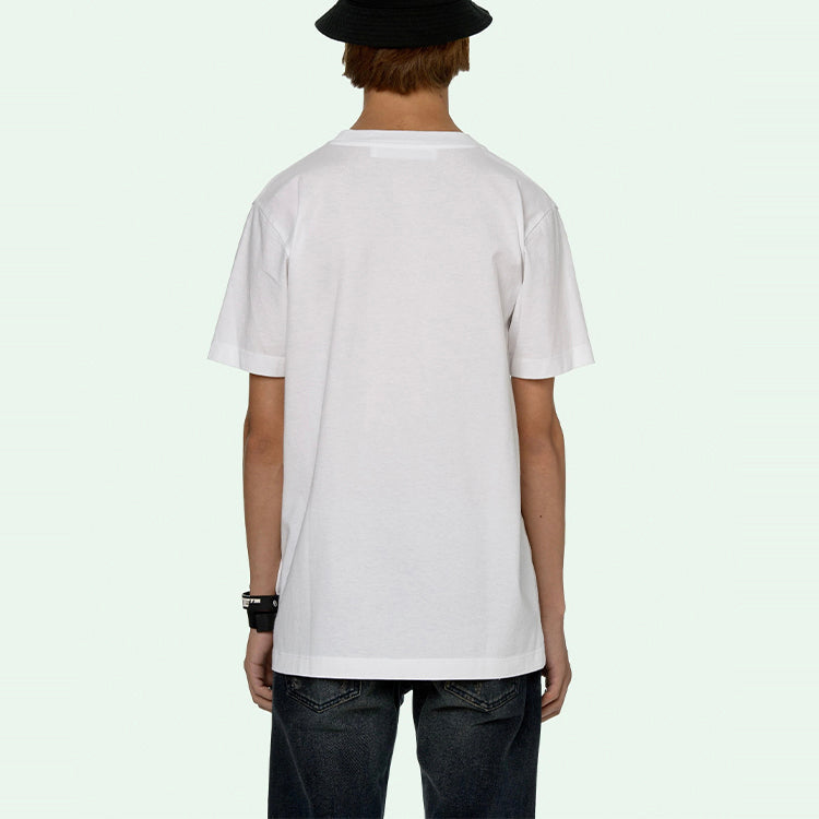 Off-White SS21 Logo Round Neck Short Sleeve White OMAA027R21JER0010110