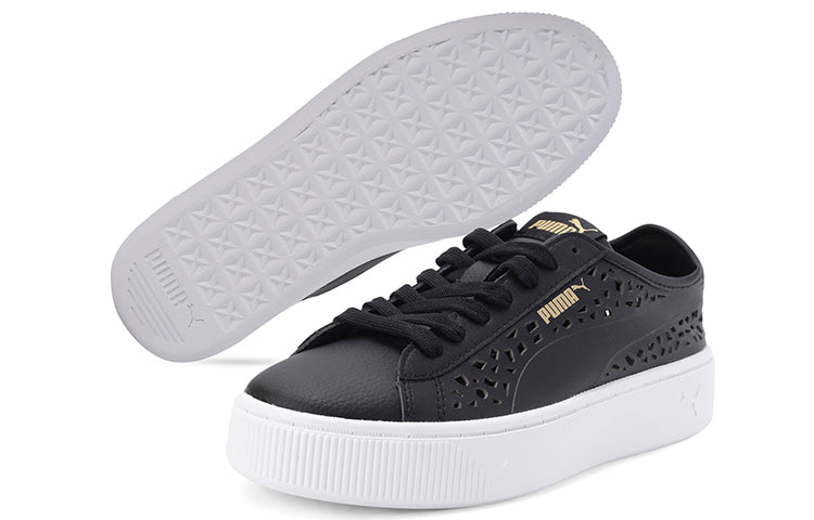 (WMNS) PUMA Vikky Stacked Laser Cut SoftFoam Sneakers Black 369378-01