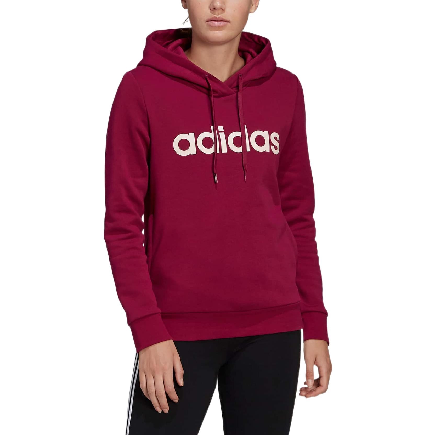 (WMNS) adidas Linear Hoodie 'Burgundy' GP8733