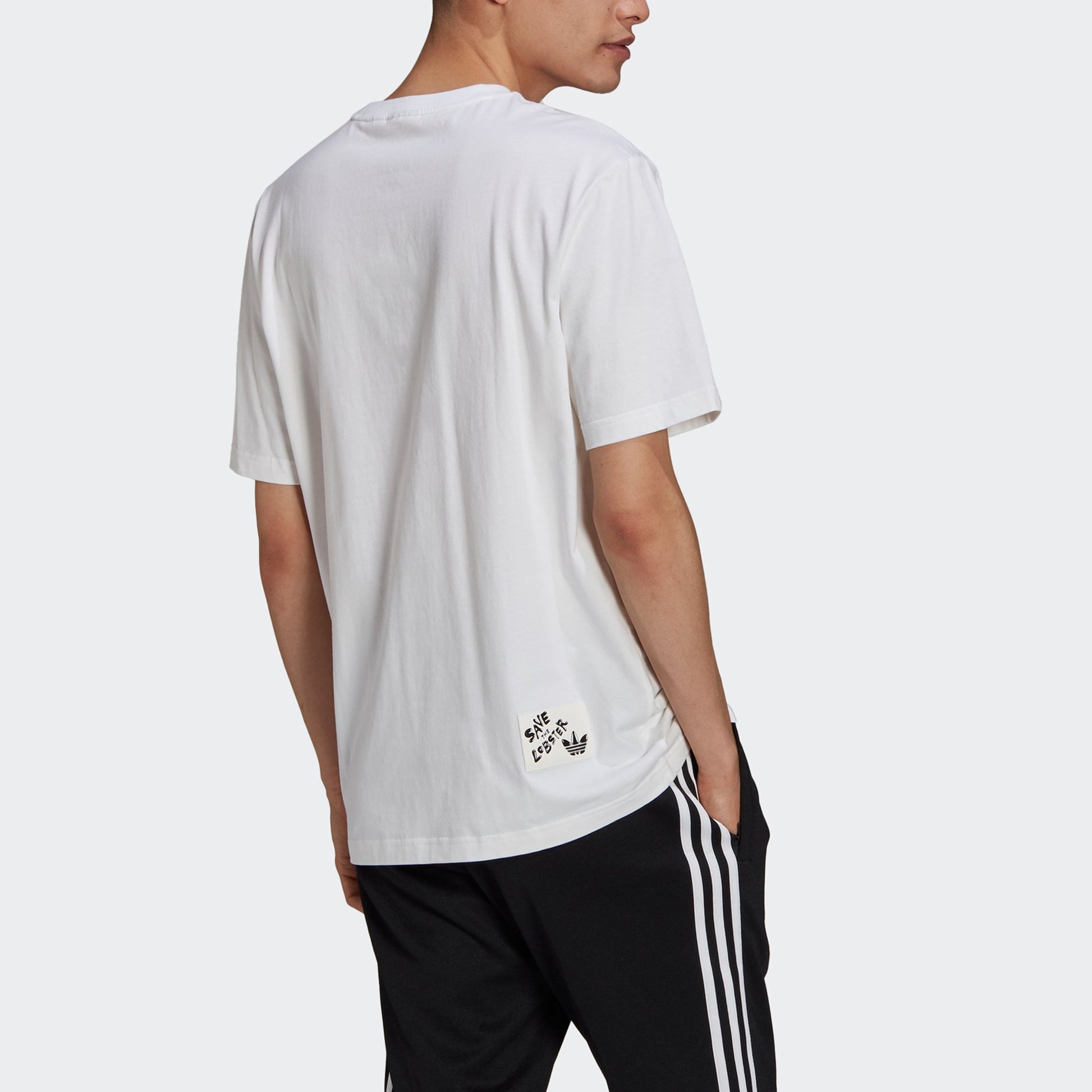 adidas originals Artist Tee Ss Cartoon Dragon Printing Casual Sports Short Sleeve White HA4700