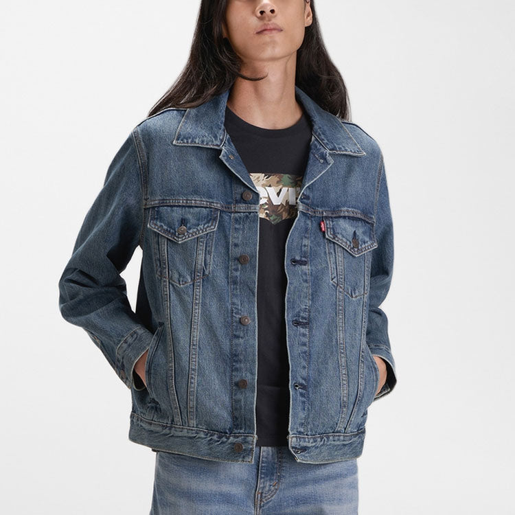 Men's Levis Casual lapel Denim Jacket Denim 85248-0008