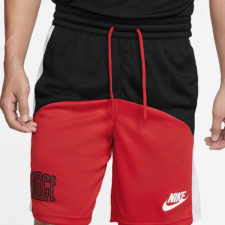Men's Nike Colorblock Logo Straight Shorts Black Red DQ5827-011