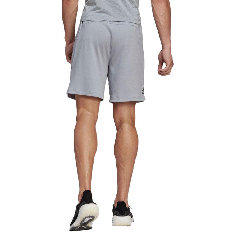 Men's adidas Logo Printing Elastic Waistband Straight Shorts Japanese Version Gray HB9190