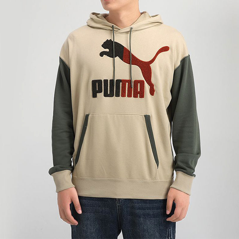 PUMA Colorblock hooded Sports Gray Green Brown Colorblock 530709-12