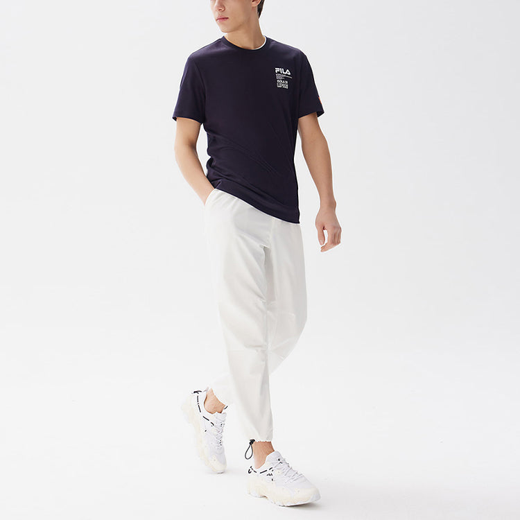 FILA Alphabet Printing Round Neck Short Sleeve Blue F11M128117F-NV
